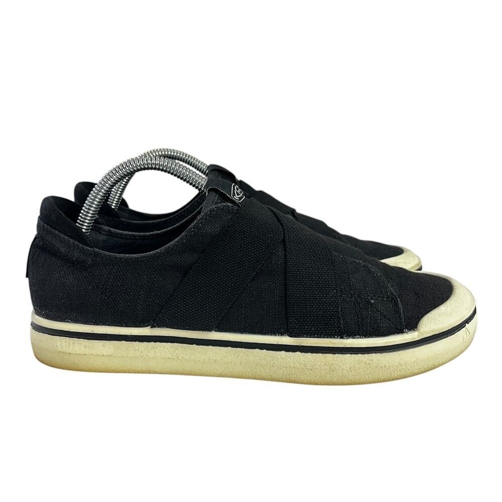KEEN Black Canvas Slip On Sneakers Women 10 Minimalist Streetwear Casual Comfort